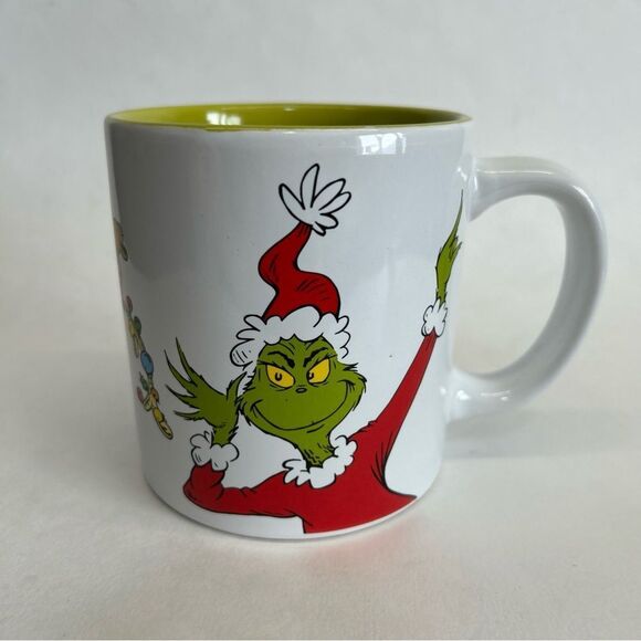 How The Grinch Stole Christmas Mug Green Interior Microwave Dishwasher Safe - Picture 1 of 7